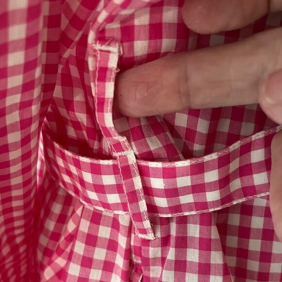 GAP Pink Checkered Long Sleeve Dress - Picture 7 of 13